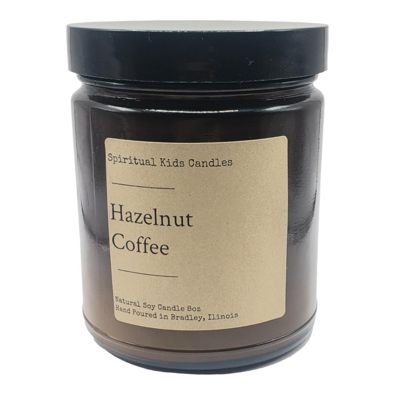 Hazelnut Coffee Soy Candle 8oz 35-40 Hours Hand Poured with All Natural Soy Wax and Fragrant/ Essential Oils!